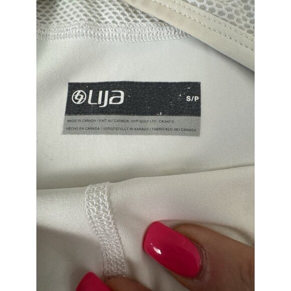 LIJA White Compression Athletic Dress S Mesh Stretch Y2K Tennis Golf Pickleball - Picture 5 of 10